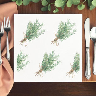 Franse land Rozemarijn Rustieke bruiloft servet