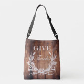 Franse land tarwe krans rustieke geven bedankt crossbody tas (Achterkant)