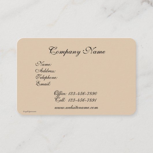  Franse land tuin Visitekaartje (Achterkant)