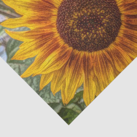 franse land zomer tuin gelukkige zonnebloem tissuepapier (Detail)