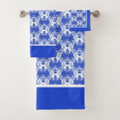 Franse landblauw en witte doekdoekset bad handdoek (Insitu)