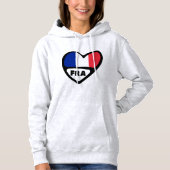 Franse landcode Vlaggenkop, FRA Hoodie (Voorkant)