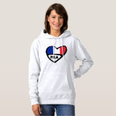 Franse landcode Vlaggenkop, FRA Hoodie (Voorkant volledig)