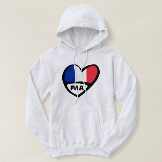 Franse landcode Vlaggenkop, FRA Hoodie (Design voorkant)