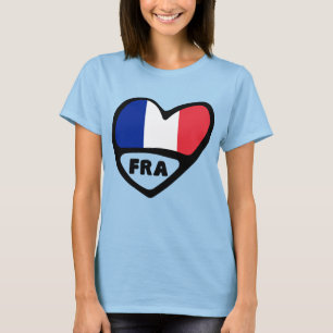 Franse landcode Vlaggenkop, FRA T-shirt