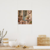 Franse landelijke binnenplaats salontafel poster (Keuken)