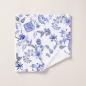 Franse Landelijke Blauwe Kleur Bad Handdoek (Wasdoekje)
