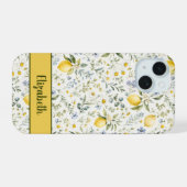 Franse Landelijke Citroen Wilde Bloem Aangepaste N iPhone 15 Case (Achterkant horizontaal)