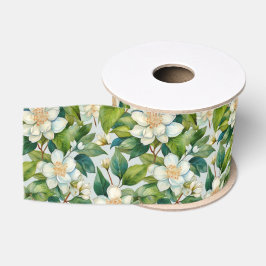 Franse landelijke decoratie witte jasmijnbloemen grosgrain lint