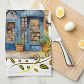 Franse landelijke keukenhanddoeken (Quarter Fold)