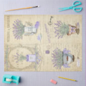 Franse landelijke lavendel decoupage tissuepapier (Craft)