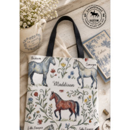 Franse Landelijke Paardenschool Tote Bag