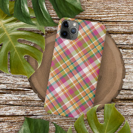Franse landelijke shabby chic flair Madras patroon iPhone 16 Pro Max Hoesje