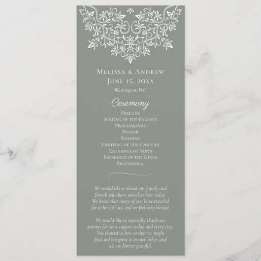 Franse landelijke tuinprogramma's met kant programmakaart (Voorkant)