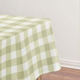 Franse landelijke weide gingham - saliegroen gerui tafelkleed