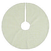 Franse landelijke weide gingham - saliegroen ruitj kerstboom rok (Voorkant)