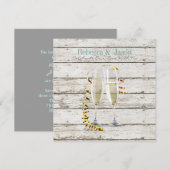 Franse landelijke witgeschilderde houten champagne kaart (Voorkant / Achterkant)