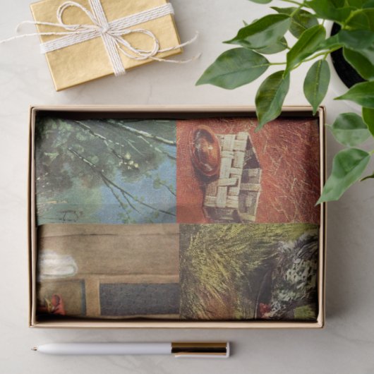 Franse landenboerenkazerij Roosters Quad 1 ontlepa Tissuepapier (Geschenk)