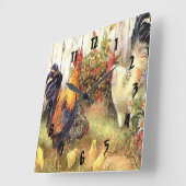 Franse landhaan print klok
 vierkante klok (Hoek)