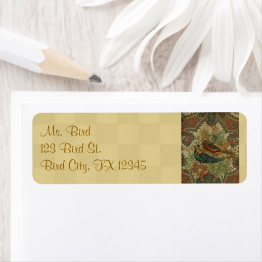  franse landvogels retouradreslabels etiket (Insitu)