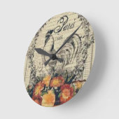 Franse landwandklok ronde klok (Hoek)