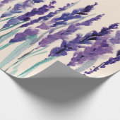 Franse lavanderwaterverf cadeaupapier (Hoek)