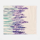 Franse lavanderwaterverf fleece deken (Voorkant (Horizontaal))
