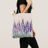 Franse lavanderwaterverf tote bag (Dichtbij)