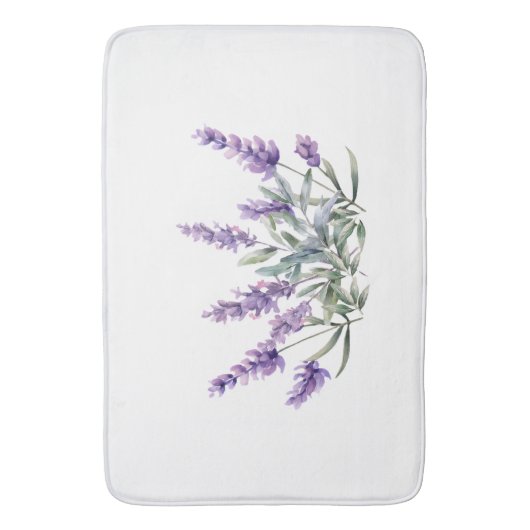 Franse lavendel patroon. aquarel badmat (Voorkant Verticaal)