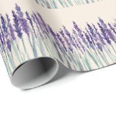 Franse Lavendel: Waterverf Illustratie Cadeaupapier (Rol Hoek)