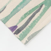 Franse Lavendel: Waterverf Illustratie Fleece Deken (Hoek)