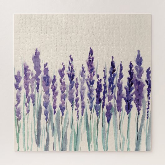 Franse Lavendel: Waterverf Illustratie Legpuzzel (Verticaal)