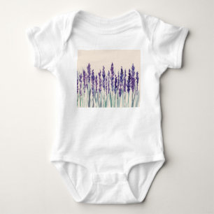 Franse Lavendel: Waterverf Illustratie Romper