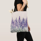 Franse Lavendel: Waterverf Illustratie Tote Bag (Dichtbij)