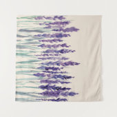 Franse Lavendel: Waterverf Illustratie Wandkleed (Voorkant (horizontaal))