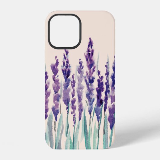 Franse lavendel waterverf iPhone hoesje (Achterkant)