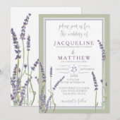 Franse lavendelbloemen moderne typografie script kaart (Voorkant / Achterkant)