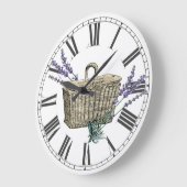 -Franse lavender Basket Floral Grote Klok (Hoek)
