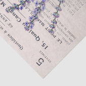 Franse lavender Bloom Bucket Typography Decoupage Tissuepapier (Detail)