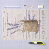 Franse lavender Bloom Bucket Typography Decoupage Tissuepapier (Craft)