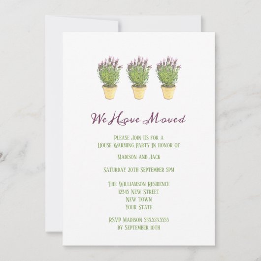 Franse lavender die we hebben verplaatst |Houder v Kaart (Voorkant)