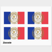 Franse lekenvlag rechthoekige sticker (Vel)