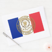 Franse lekenvlag rechthoekige sticker (Envelop)