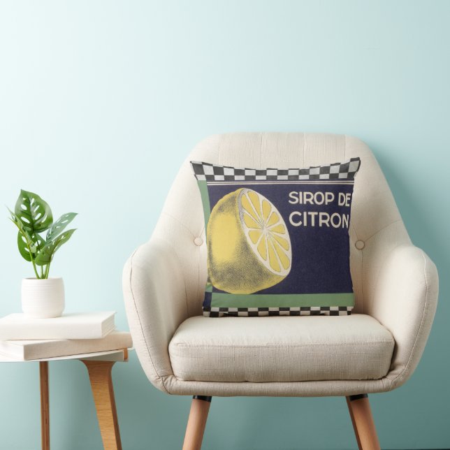 -Franse Lemon Syrup Kussen (Stoel)
