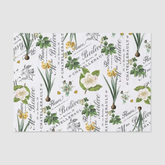 Franse lentebloem Daffodil Decoupage Tissuepapier (Voorkant)