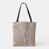 Franse leraar cadeau Parijs kaart gepersonaliseerd Tote Bag (Achterkant)