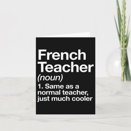 Franse leraar definitie Fun Byck eerst naar school Kaart (Voorkant)