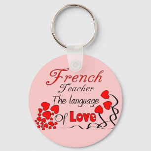 Franse leraar geeft "De taal van de liefde" Sleutelhanger