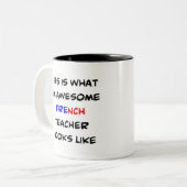 franse leraar , geweldige tweekleurige koffiemok (Voorkant links)