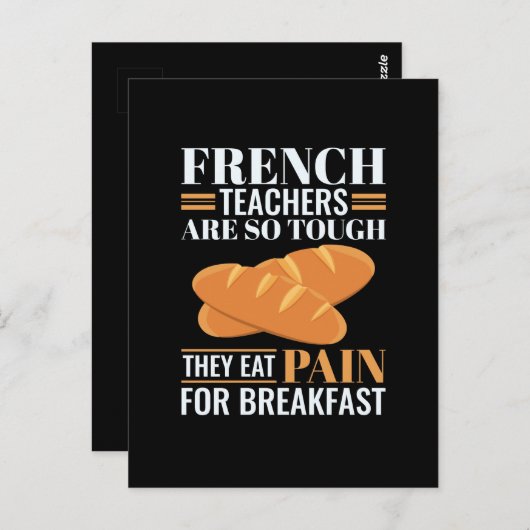 Franse leraren zijn zo hard dat ze pijn en schijn briefkaart (Voorkant / Achterkant)